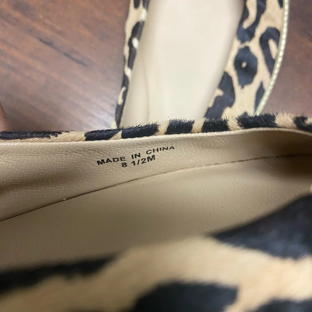 Diane Von Furstenberg Botswana Calf Hair Leopard Flats Size 8.5